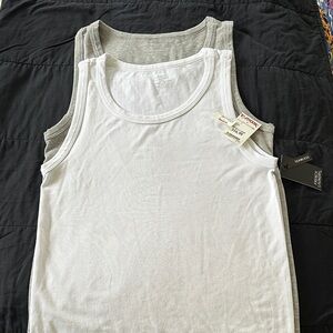 French Laundry Gray and White Tops